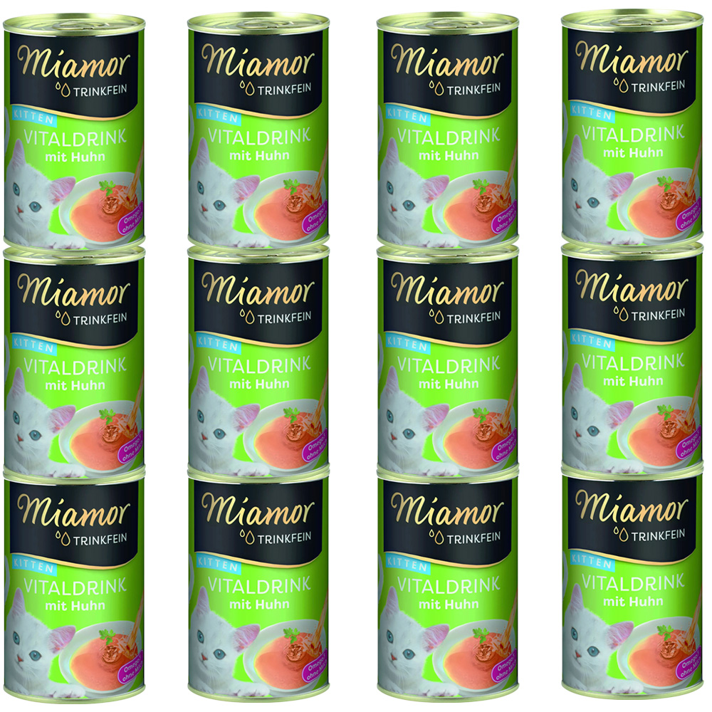 MIAMOR Vitaldrink Kitten z Kurczakiem Napój Nawadniający dla Kociąt 12x135ml